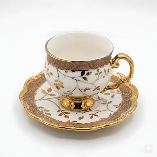 Coffee Cup and Saucer Set - 12 Pcs